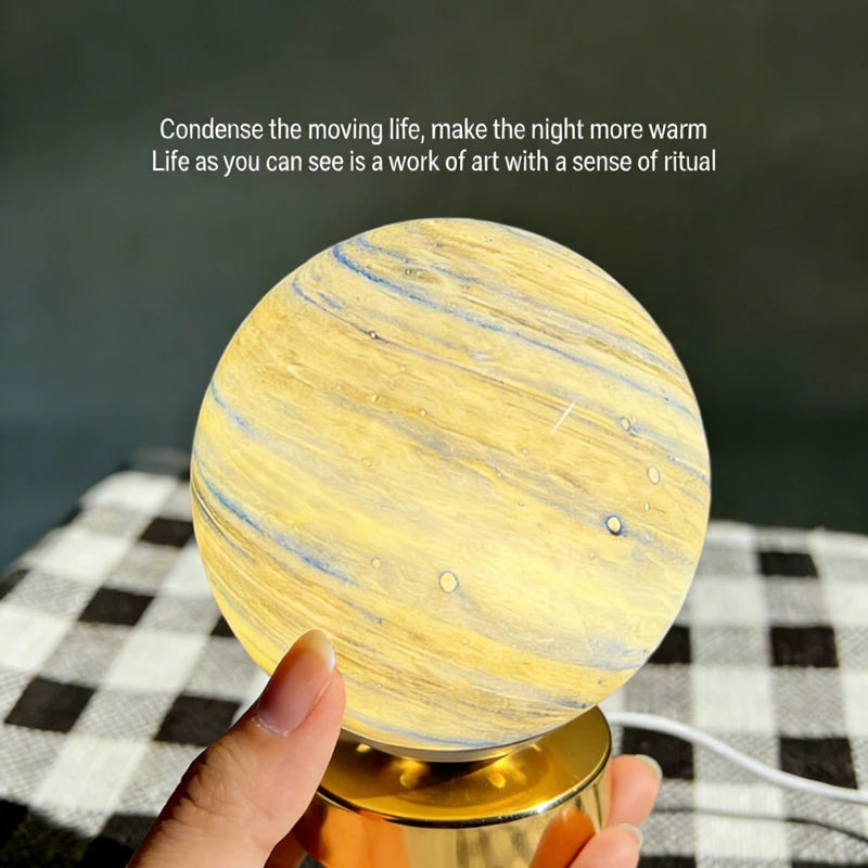 Planet Table Lamp Creative Starry Sky Moon Planet Table Lamp Still Secretly Waiting For The Universe To Say Good Night Bedroom