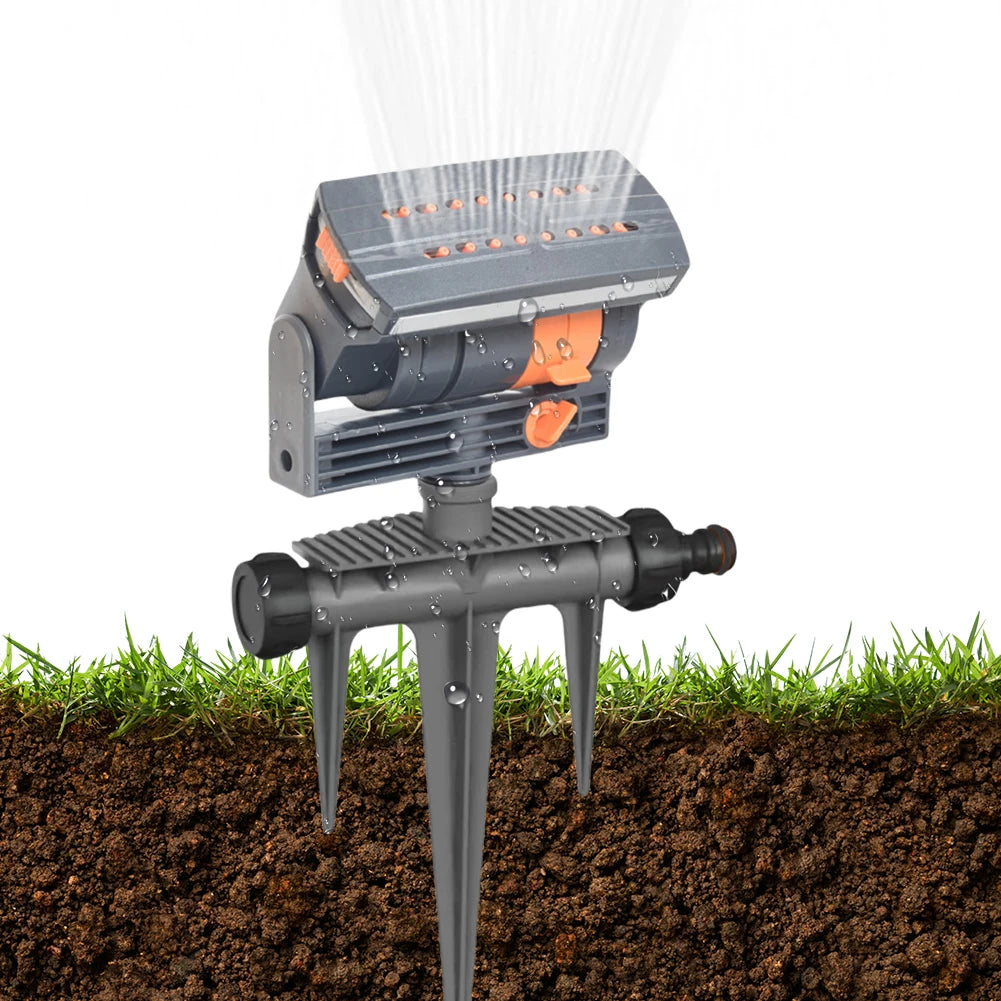 Oscillating Sprinkler Automatic Garden Sprinkler Adjustable Flow Lawn Swing Sprinkler Watering Device for Plants Grasses Flowers