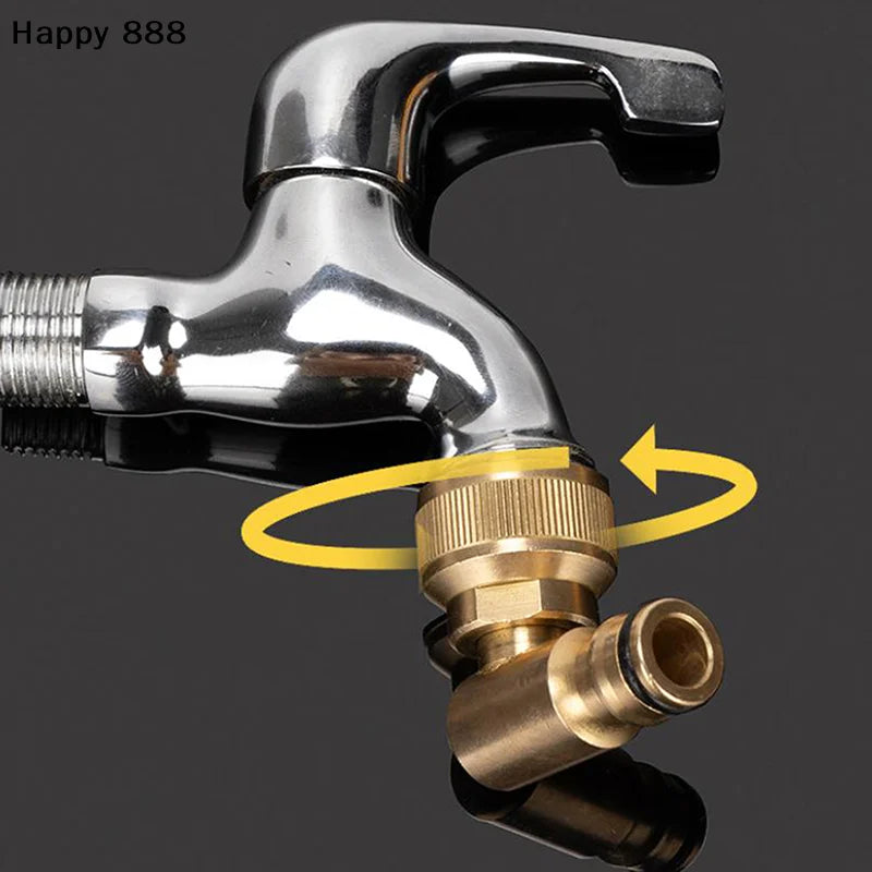 Quick-connect Swivel Elbow For Garden Hose Reels — Fits Hoselock Plugs And Outdoor Faucets (3/4" BSP Female)