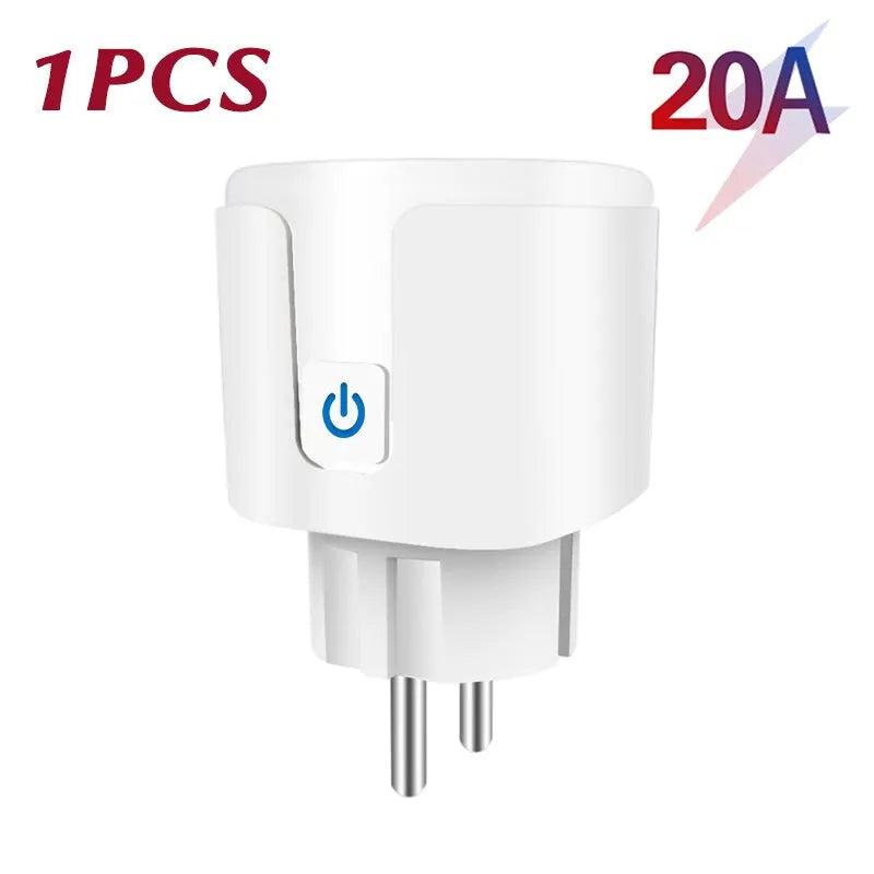 Smart Plug WiFi Socket EU 16A/20A With Power Monitor Timing Function Tuya Smart Life APP Control Works With Alexa Google Home