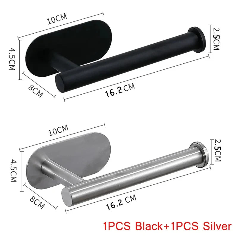 Wall Mounted Self Adhesive Paper Towel Holder Toilet Roll Rack Napkin Dispenser Kitchen Bathroom Accessories