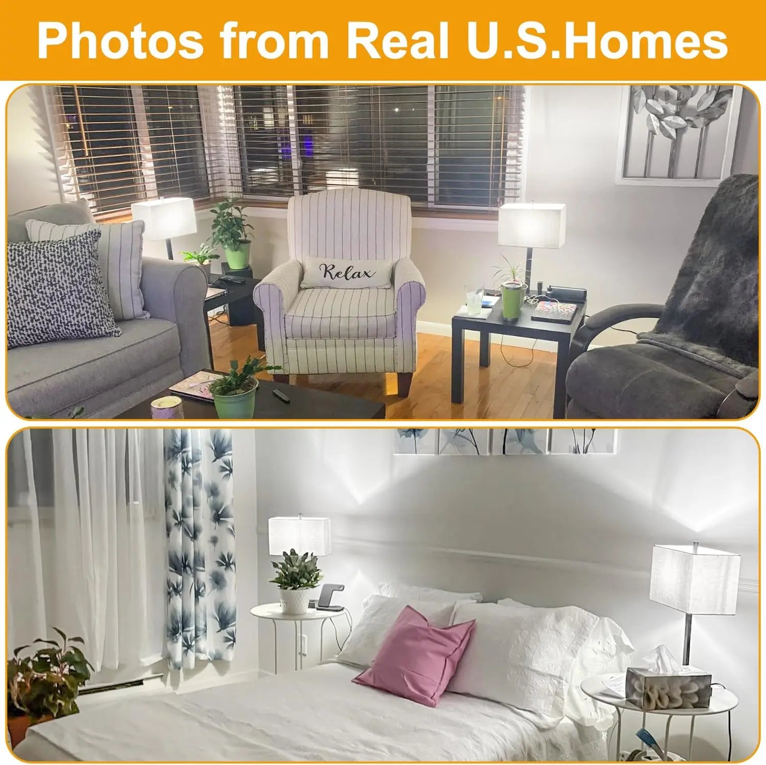 Set of 2 Dimmable Touch Bedside Lamps with USB Charging, AC Outlet, and LED Bulbs for Bedroom or Office