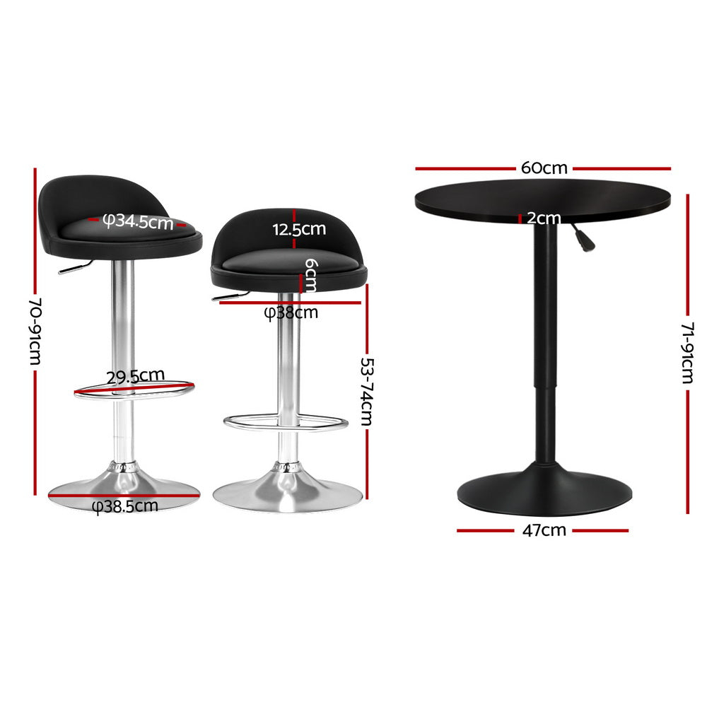 NNEDSZ Artiss Bar Table and Stools Set Dining Desk Kitchen Chairs Cafe Pub