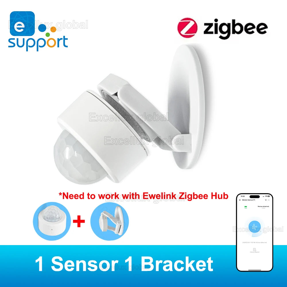 EWelink Zigbee With/No A Stand Pir Motion Sensor Movement Human Body Infrared Detector Security Alarm Sensor Works With APP