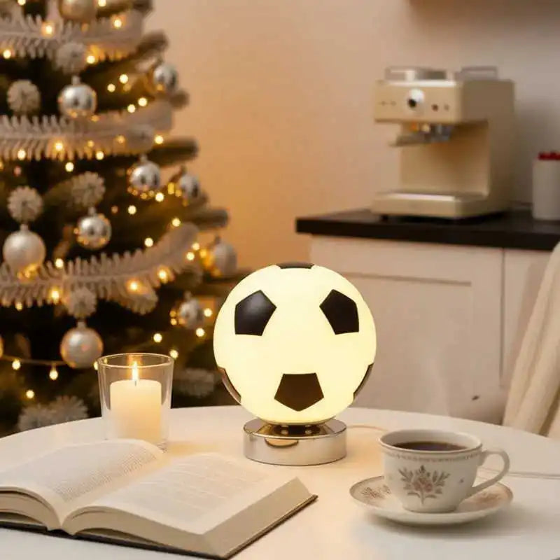Football Basketball Glass Table Lamp Modern Minimalist Kids Room Reading Bedside Fan Boyfriend Gift Lamp