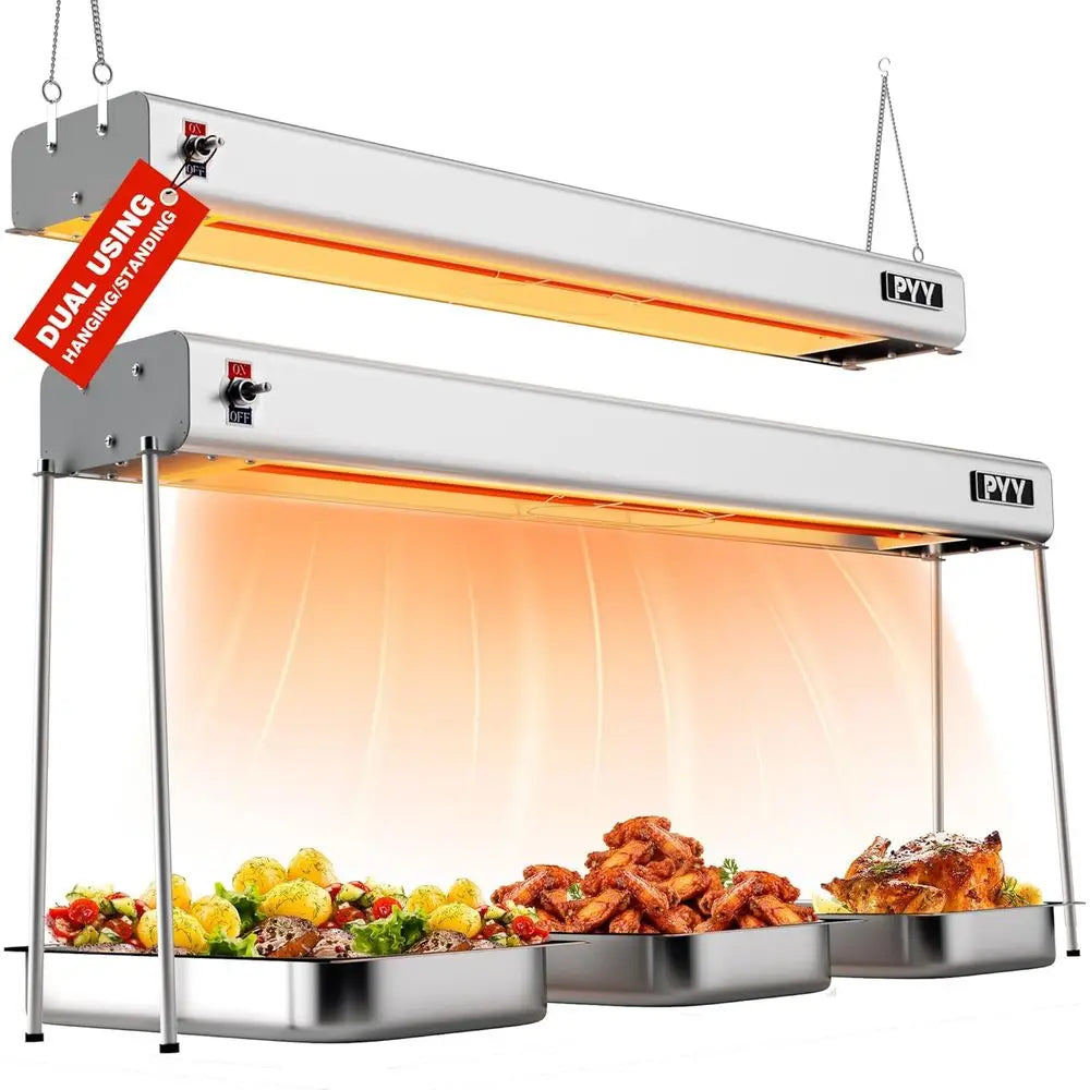 ood Heat Lamp - 36 Inch ood Warming Lamp Heater or Catering Kitchen Restaurant Buet, Over& Hanging ood Warmer Lamp Strip,750W