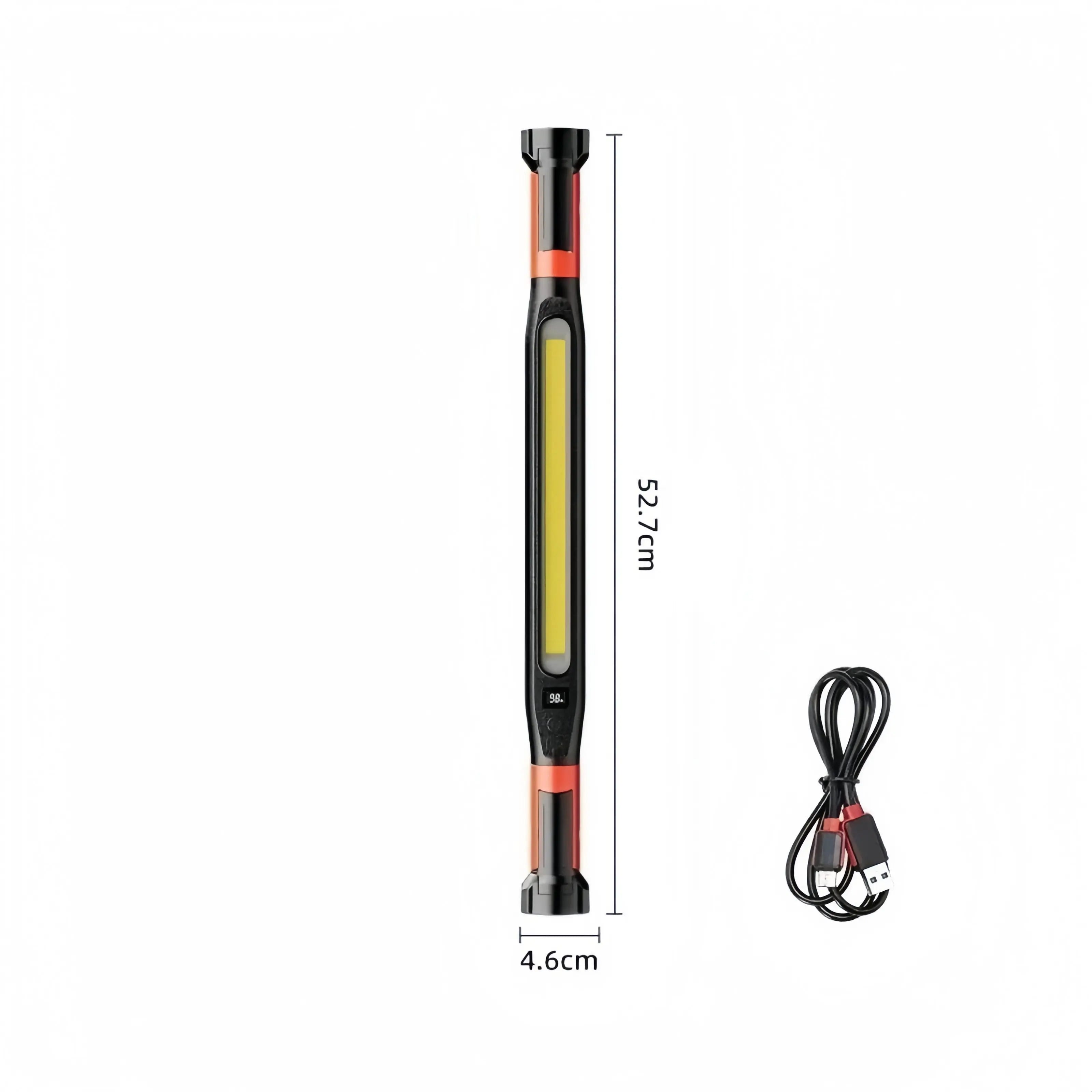 High Lumen Rechargeable LED Work Light Ideal for Car Emergency Repair Powerful Magnetic Flashlight with Hooks and Magnetic Base