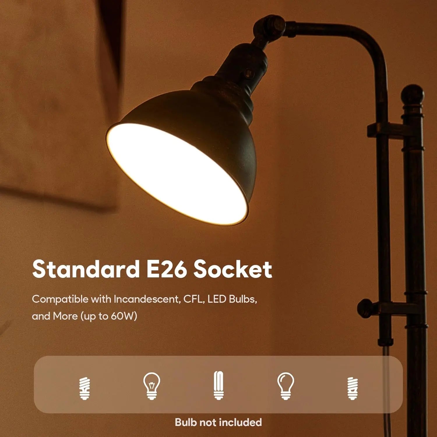 Adjustable Industrial Desk Lamp in Aged Bronze Finish, 25-29 Inch Height, ETL Certified Vintage Task Light