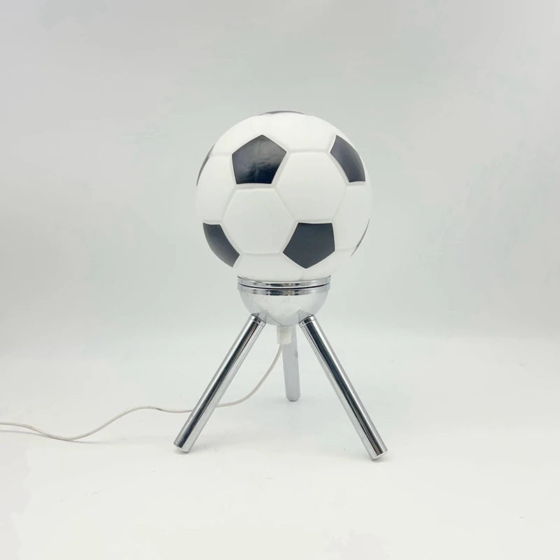 Mid-Century Ins Cream Style Football Glass Ball Table Lamp Bauhaus Modern Minimalist Kids Room Bedroom French Bedside Living