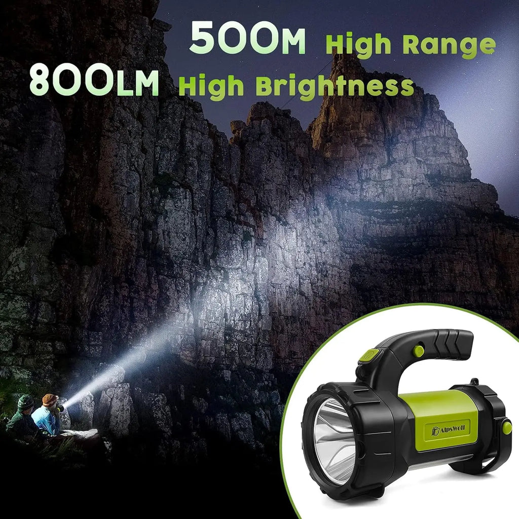 Rechargeable Camping Lantern 2-Pack, 800LM LED Flashlight with 3600mAh Battery, Portable Emergency Light for Outdoor Hiking