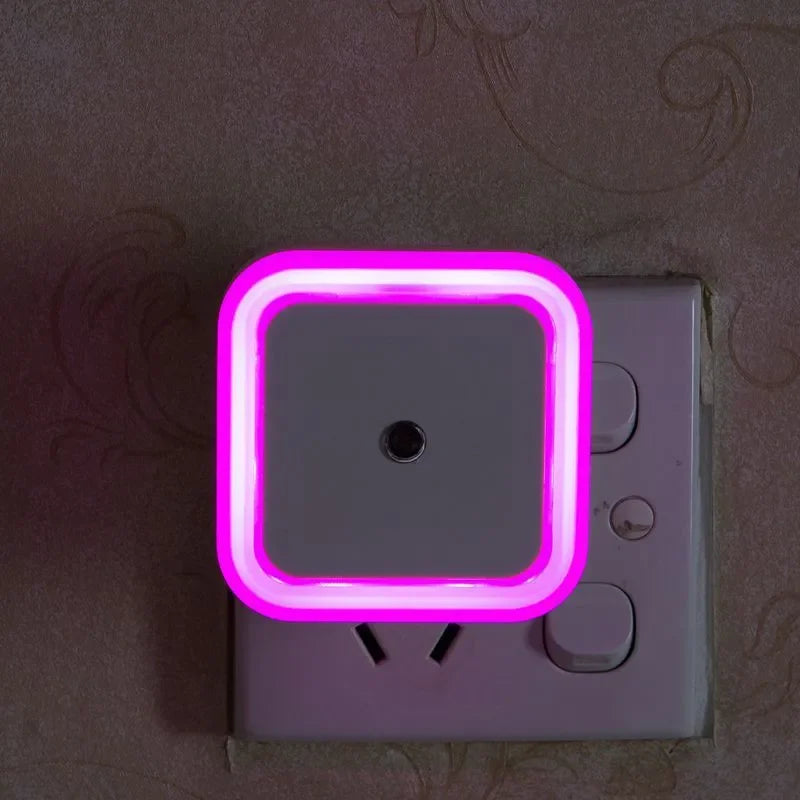 1/2/4PCS LED Wireless Sensor Night Light EU US Plug Mini Square For Baby Children Living Room Bedroom Corridor Lighting Lamps