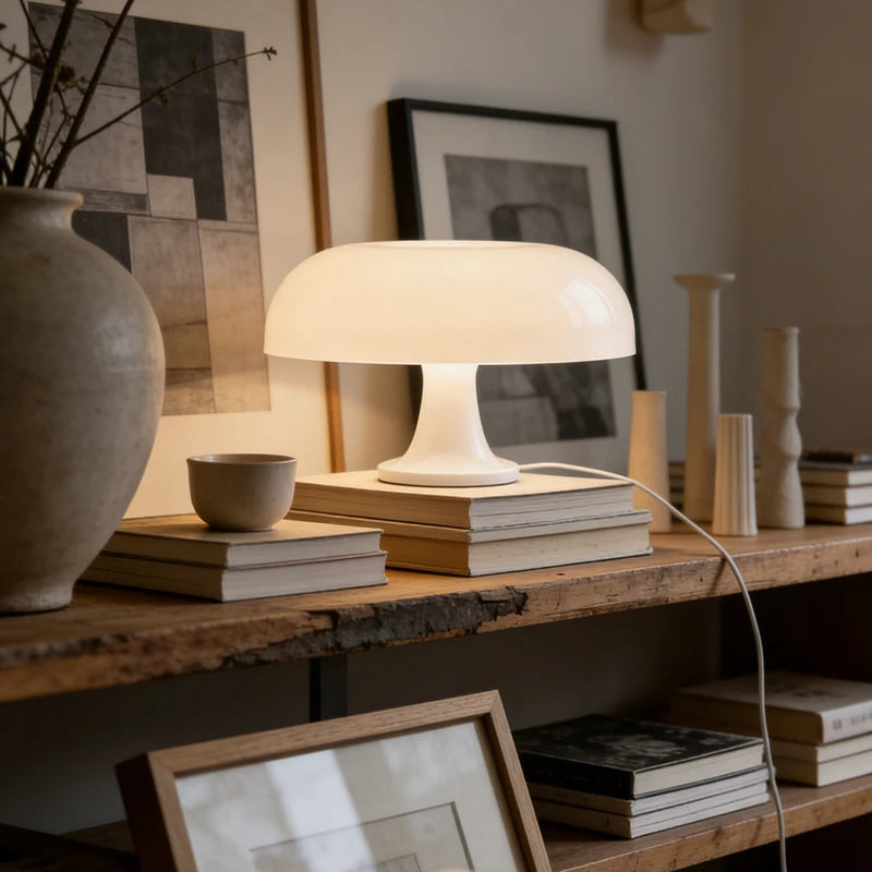 Nordic Danish Mushroom Table Lamp Creative Homestay Bedroom Study Bedside Ambient Decor Lamp