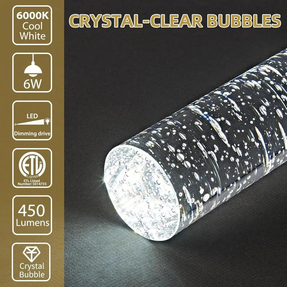 ern Pendant Light, LED Bubble Crystal Kitchen Island Lights ixtures,Mini Single Island Lights Pendant Lighting or Kitchen Island