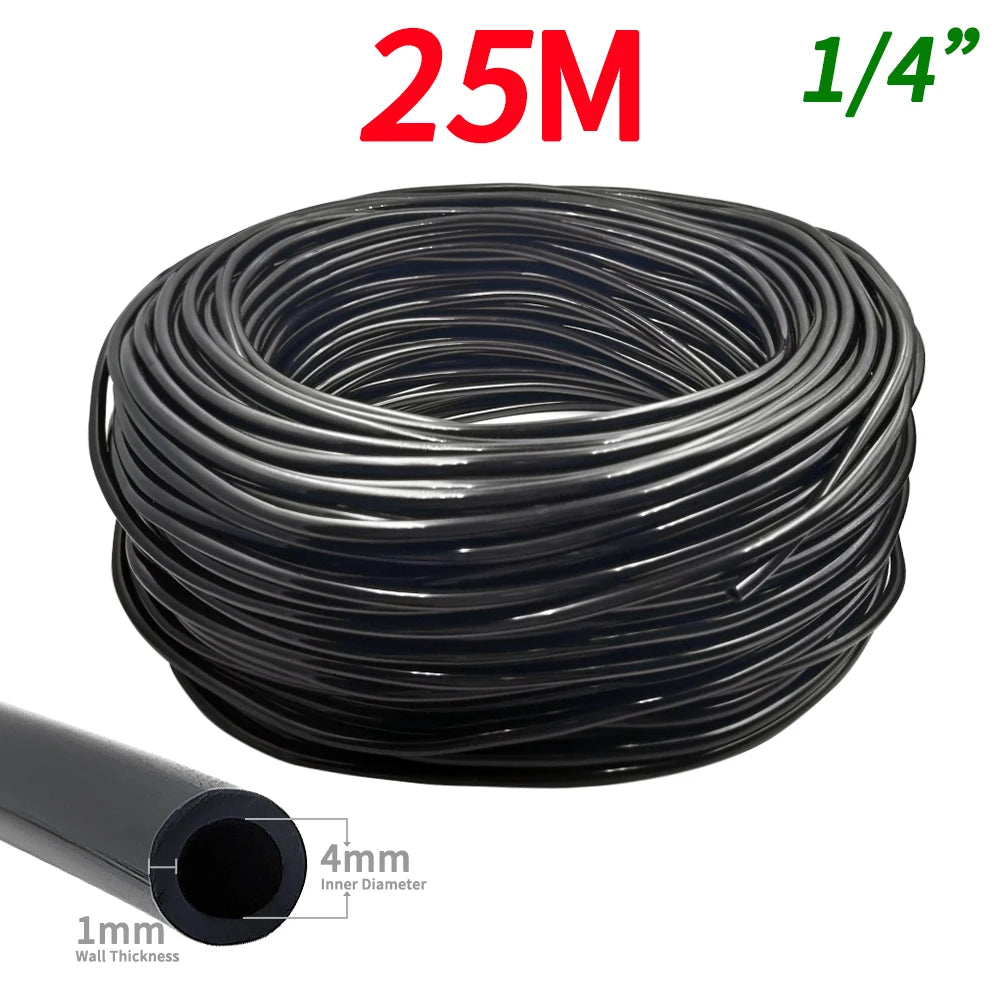 Garden Watering 4/7mm Hose PVC Micro Irrigation Pipe 1/4'' Tubing Irrigation Drip System Sprinkler Tube for Greenhouse Bonsai