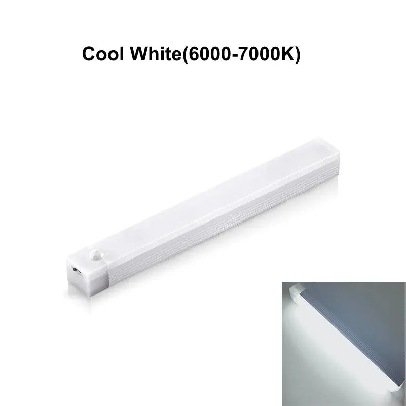 Cabinet Light USB Rechargeable Motion Sensor LED Bar Light Induction Night Light Portable for Kitchen Bedside Wardrobe Closet