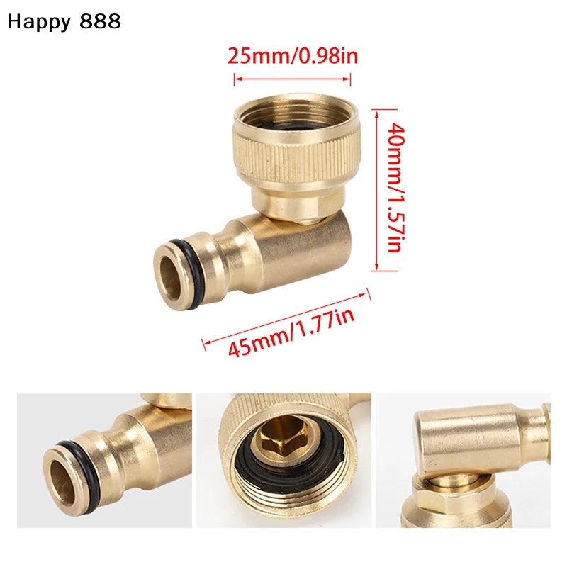 Quick-connect Swivel Elbow For Garden Hose Reels — Fits Hoselock Plugs And Outdoor Faucets (3/4" BSP Female)