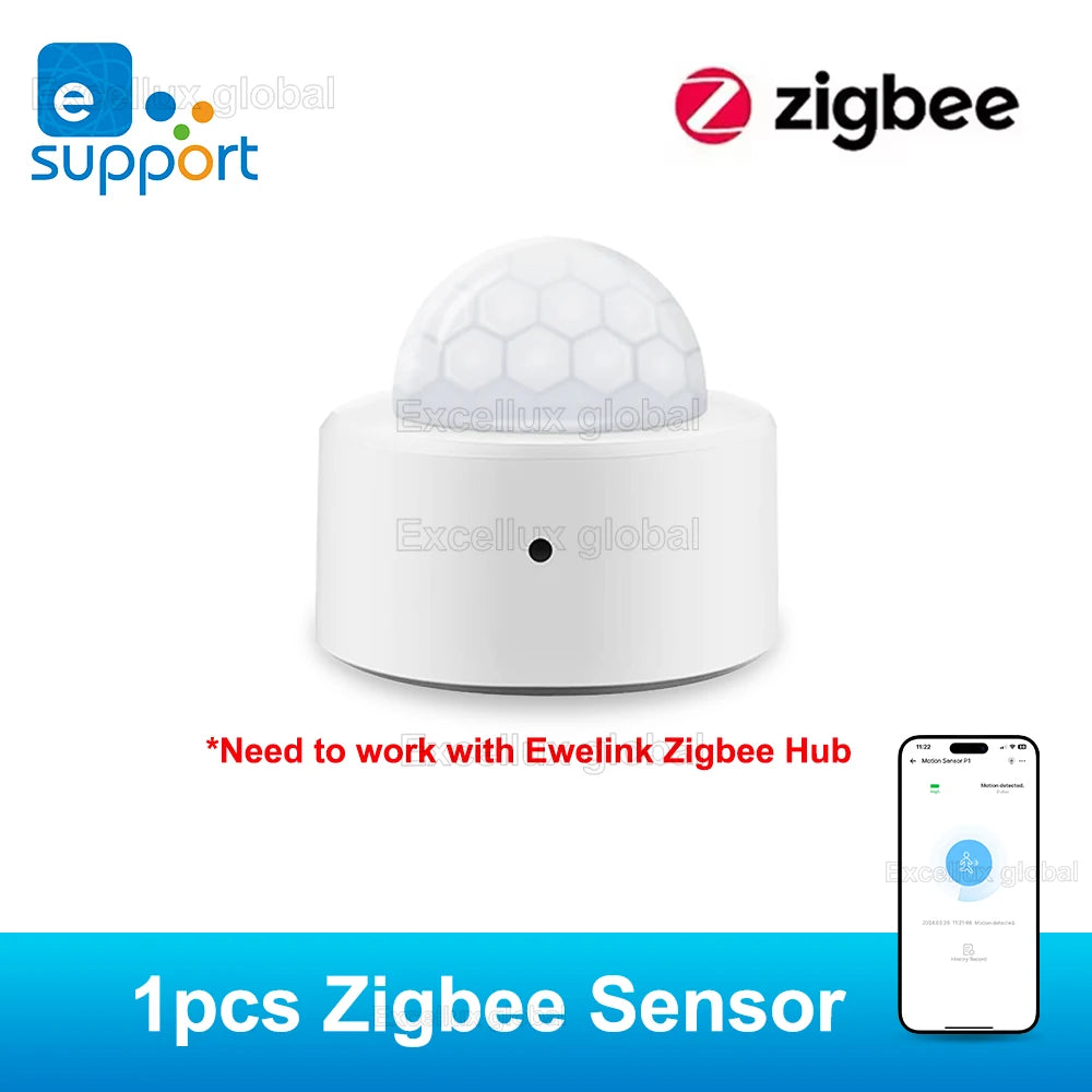 EWelink Zigbee With/No A Stand Pir Motion Sensor Movement Human Body Infrared Detector Security Alarm Sensor Works With APP
