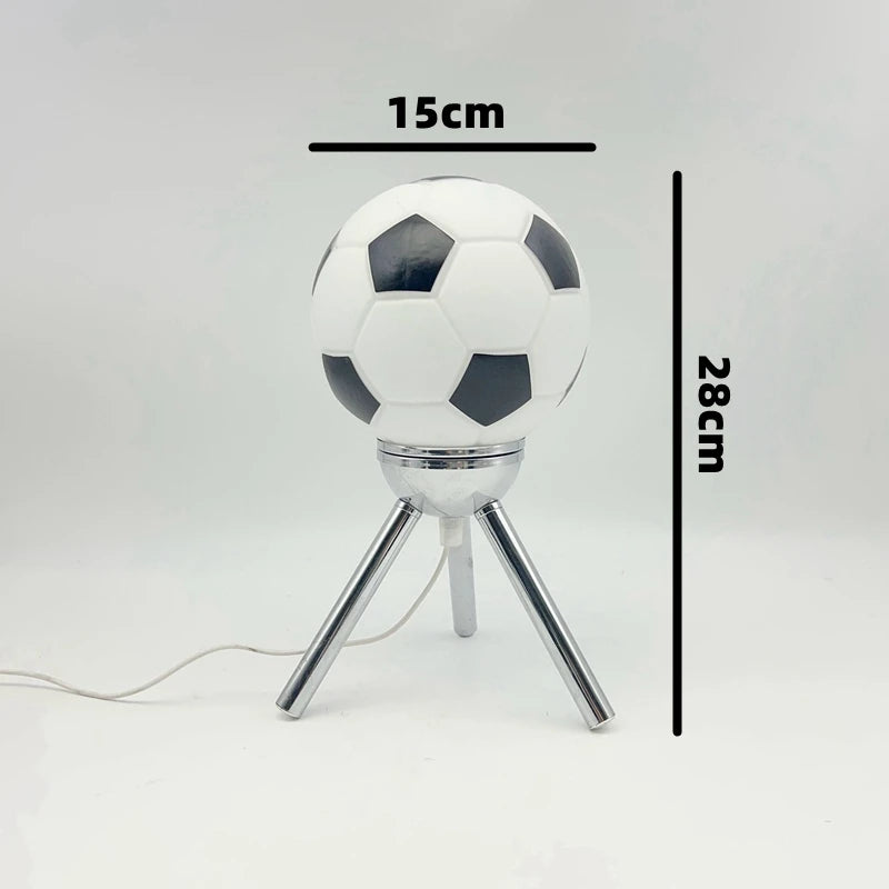 Mid-Century Ins Cream Style Football Glass Ball Table Lamp Bauhaus Modern Minimalist Kids Room Bedroom French Bedside Living