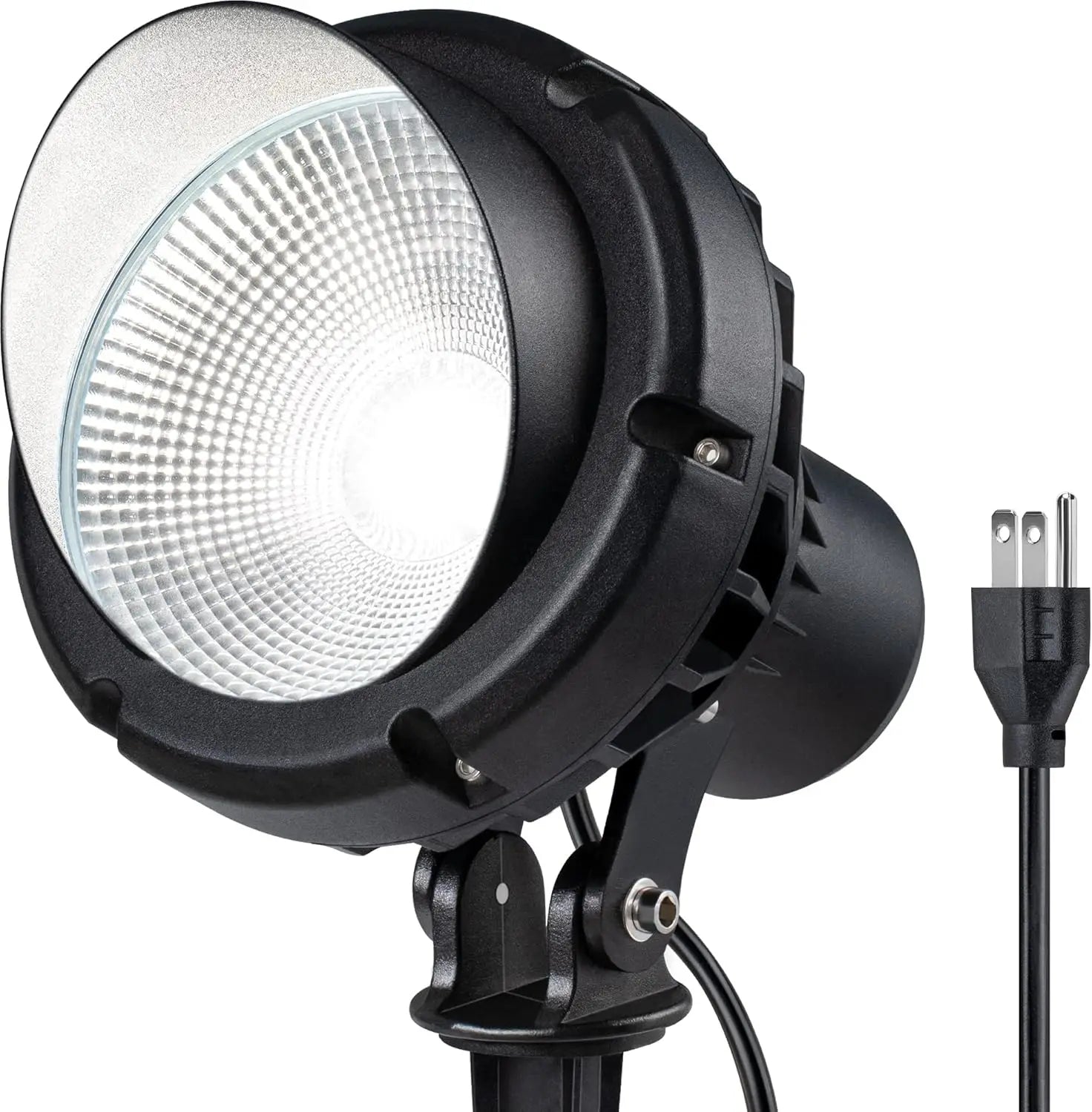 40W LED Outdoor Spotlight, 5000K Daylight White, IP65 Waterproof, Adjustable Beam for Yard Tree Flag Pole Lighting