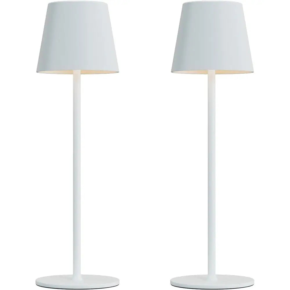 Kakanuo CordlTable Lamp Rechargeable White - KK 2 Pack 5000mAH Battery Operated Lamp or Table, 3 Color SteplDimming WirelLamp or