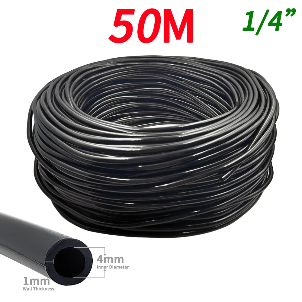 Garden Watering 4/7mm Hose PVC Micro Irrigation Pipe 1/4'' Tubing Irrigation Drip System Sprinkler Tube for Greenhouse Bonsai