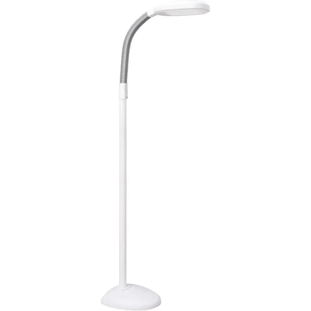 Full Spectrum LED Floor Lamp with Adjustable Brightness, Flexible Gooseneck, and Easy Controls - Great for Reducing Eye Strain a