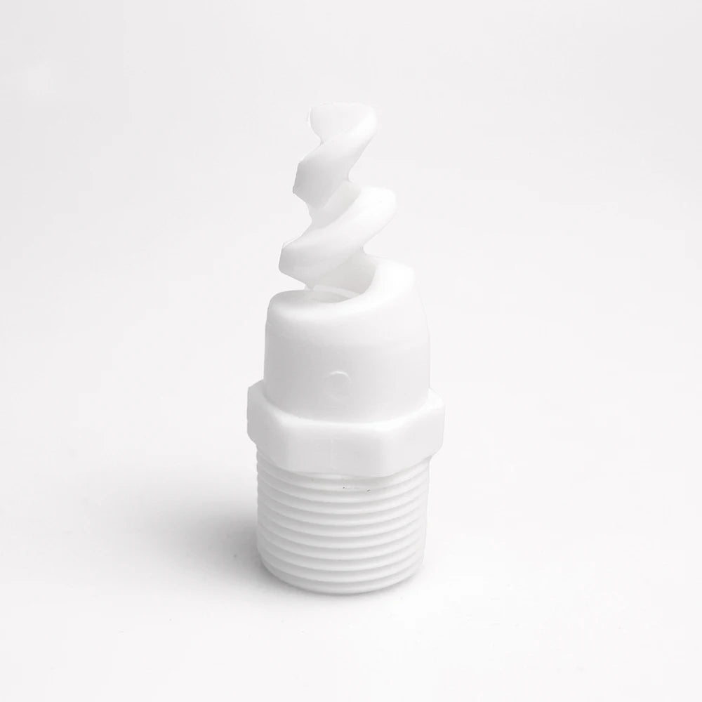 Huajue High Quality OEM/ODM 60 Degrees 3/8 Inch Plastic Spiral Nozzles Suitable for Industrial Cleaning and Dust Removal