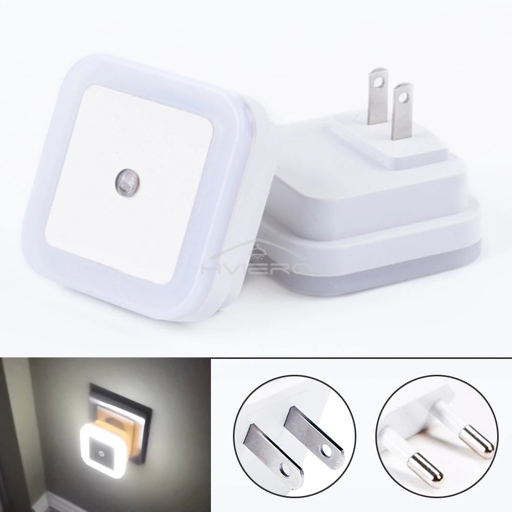 1/2/4PCS LED Wireless Sensor Night Light EU US Plug Mini Square For Baby Children Living Room Bedroom Corridor Lighting Lamps