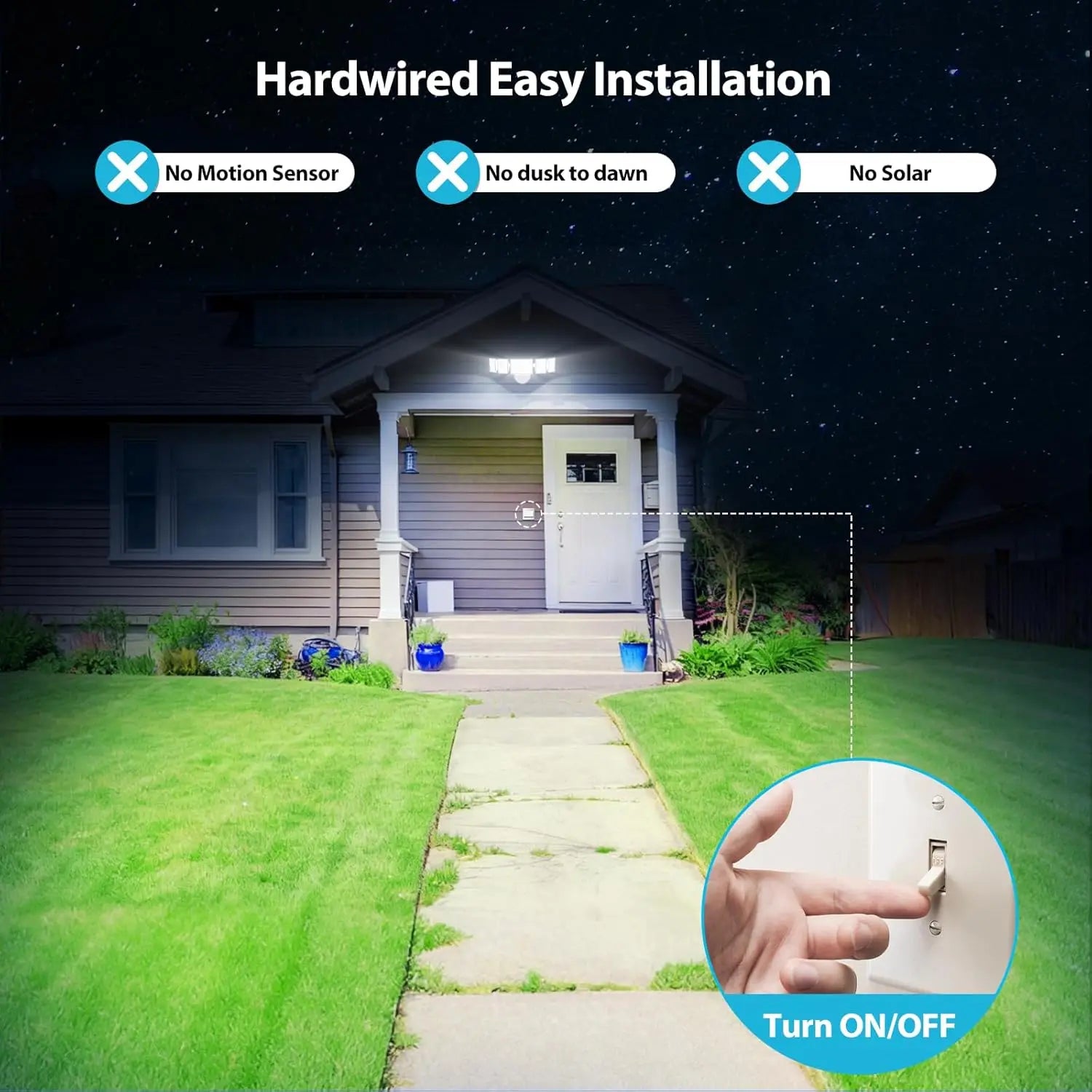 130W LED Flood Light with 5 Adjustable Heads, 13000LM Brightness, IP65 Waterproof for Outdoor Security Lighting