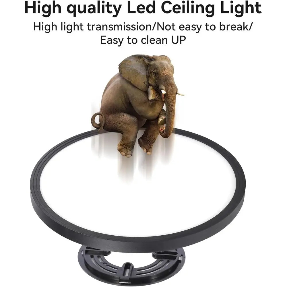 12 Inch 3200LM LED Ceiling Lights, Black 28W Slim Ceiling Light Fixture Round Day White 6000K Thin Round Flat Ceiling Light 120V