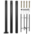 10Ft Tall Splicing Lights Column with Rebar Cage Base 3-Meter Straight Road Pole Weather-Resistant for Street/Parking Lots/Park