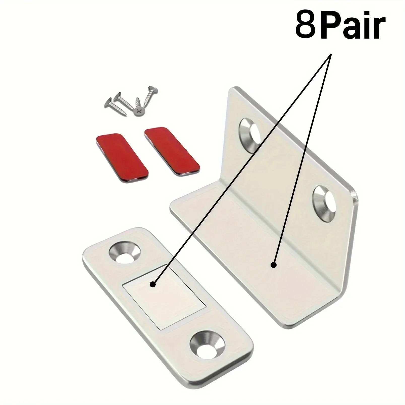Magnetic Door Catch Latch -Invisible Strong Adhesion, Drill-Free Mount, Seamless Release- Ideal for Cabinets, Sliding Doors