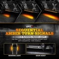 Sidekick 78" Running Board Lights 2PCS LED Strips w/Sequential Amber Turn Signal, DRL, White Courtesy Light or Extended Crew Cab