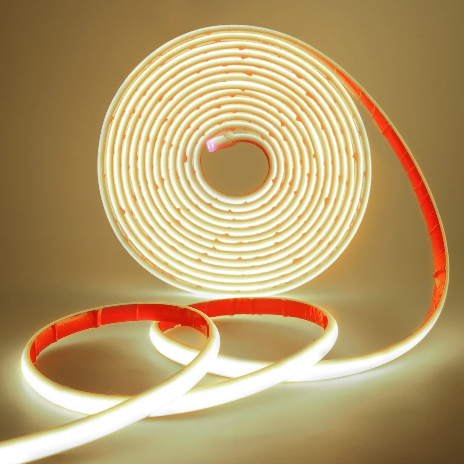 IP68 COB Solar Neon LED Light Strip 5M 24V 320LEDs/M Self-Adhesive Tape Diode Dimmable Rope Cold Natural Warm White Backlight