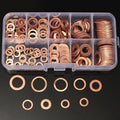 100 PCS Of Copper Washers, Washers, Nuts, And Bolts, With Box M4/M5/M6/M8/M10/M12/M14 Seal Combination Kit For Oil Pan Plugs