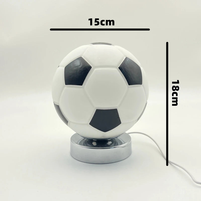 Football Basketball Glass Table Lamp Modern Minimalist Kids Room Reading Bedside Fan Boyfriend Gift Lamp