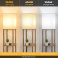 Modern 3-Tier Shelf Floor Lamp with Wireless Charging, USB Ports & Power Outlets for Bedroom