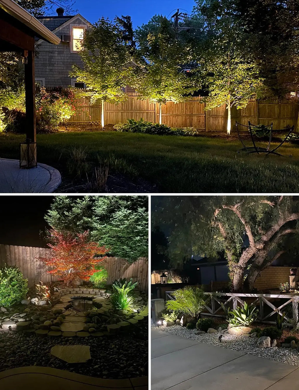 12W Low Voltage LED Landscape Lights with Connectors, Outdoor 12V Warm White Waterproof Garden Pathway Spotlights (10 Pack)