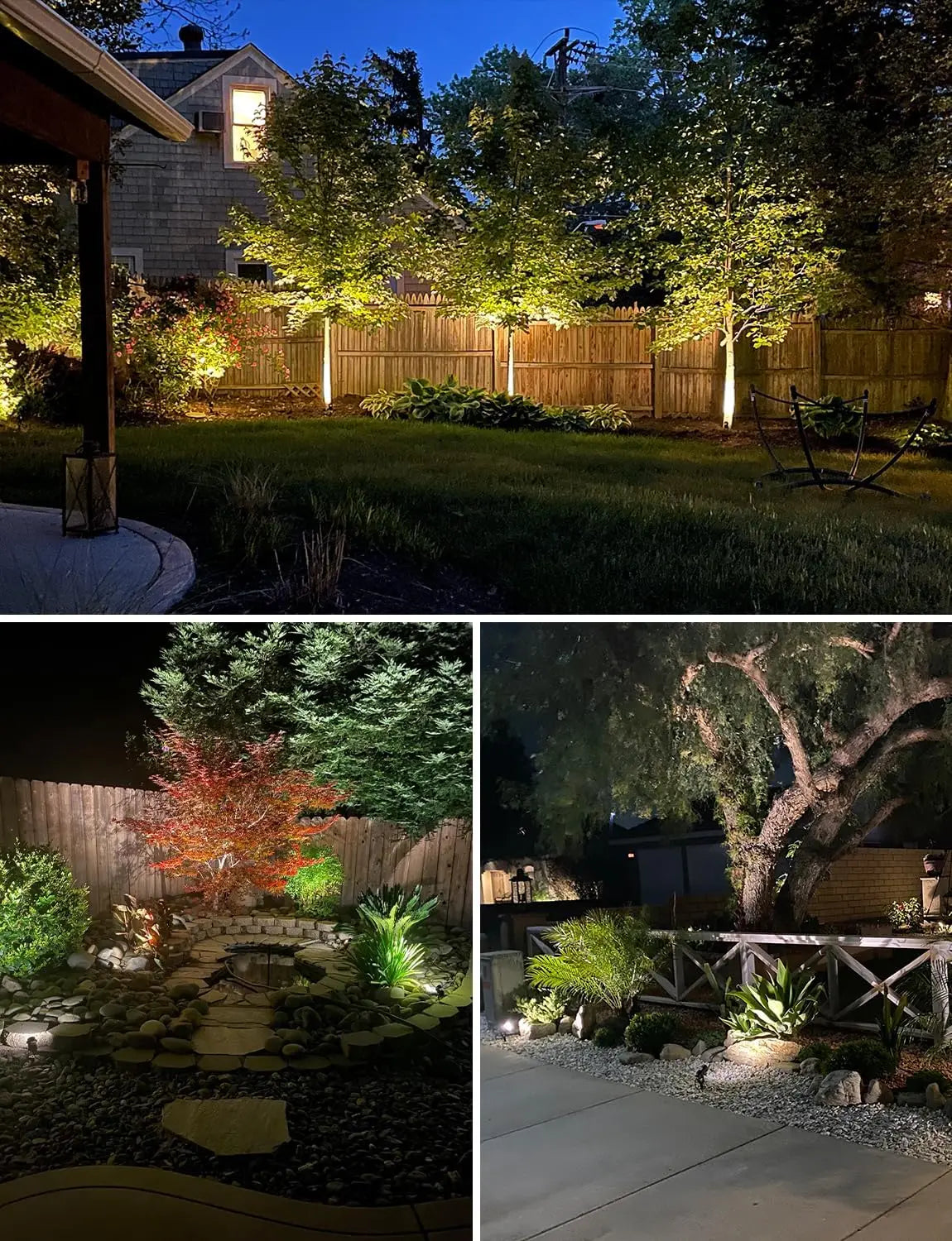 12W Low Voltage LED Landscape Lights with Connectors, Outdoor 12V Warm White Waterproof Garden Pathway Spotlights (10 Pack)