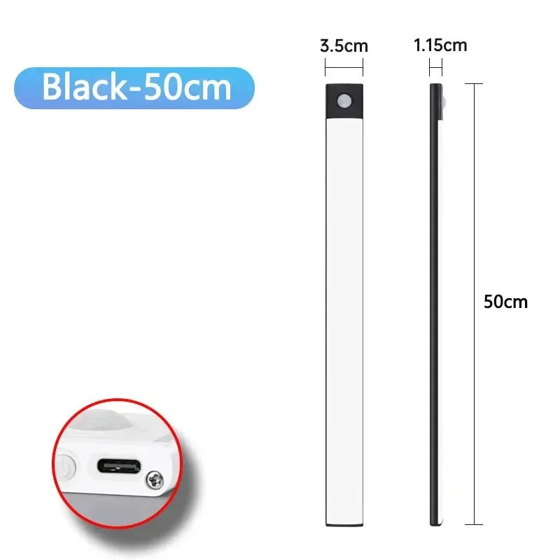 Cabinet Lights Wireless Motion Sensor LED Bar Light Rechargeable Magnetic for Kitchen Closet Night Light Indoor Lighting