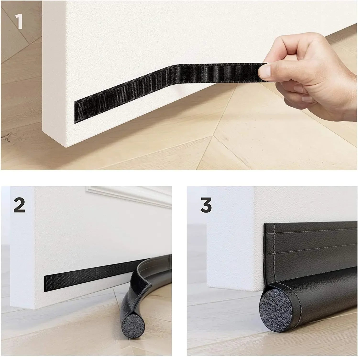 1PC Adjustable Door Bottom Draft Stopper Weather Stripping Door Sweep Under Draft Blocker Insulator Weatherstrip Acoustic Foam