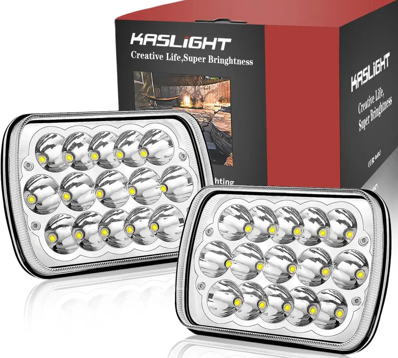 5x7 7x6 LED Headlights Hi/Low Beam Replacement for Jeep Wrangler Chevy Ford GMC Toyota Trucks Vans
