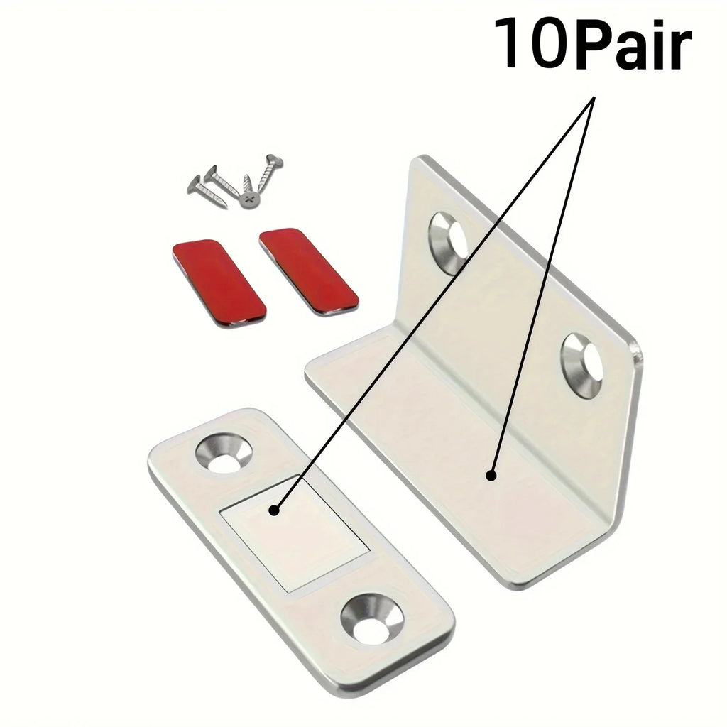 Magnetic Door Catch Latch -Invisible Strong Adhesion, Drill-Free Mount, Seamless Release- Ideal for Cabinets, Sliding Doors