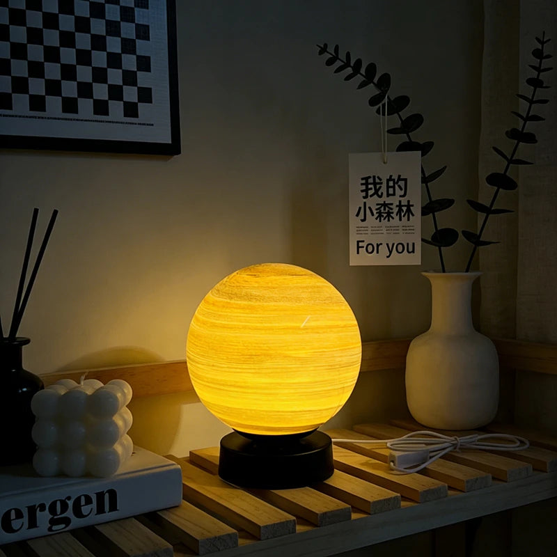 Planet Table Lamp Star Curtain Astra Creative Starry Sky Moon Planet Table Lamp Couple Bedroom Bedside Romantic Ambient Lamp