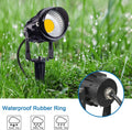12W LED Outdoor Spotlight Waterproof Landscape Lighting Warm White Garden Lamp with US Plug (6 Pack)
