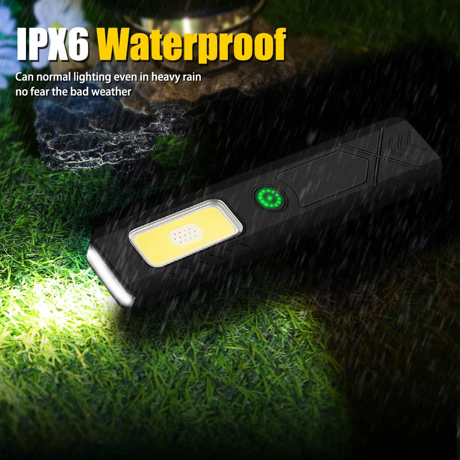 LED Hat Clip Flashlight USB-C Rechargeable 800LM Birght Torch Light- With Magnet, Portable Mini Flood Work Light/Pocket Lantern