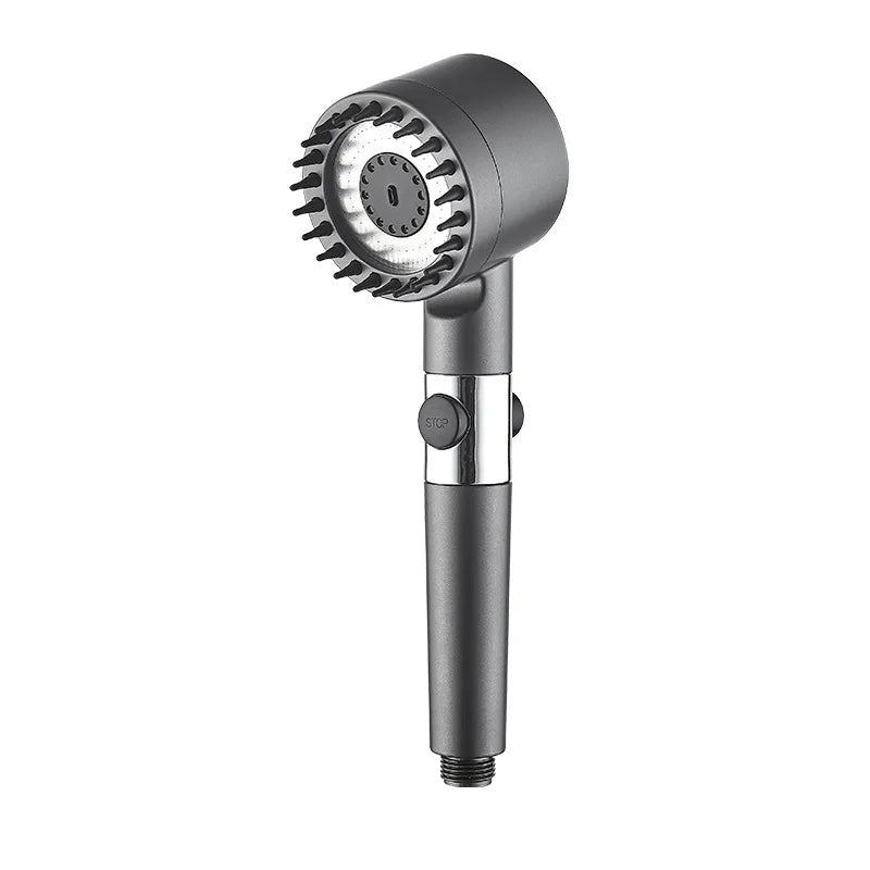 Handheld Shower Head Filter 3 Modes High Pressure Massage Spa Water Saving with ON/OFF Switch for Bathroom