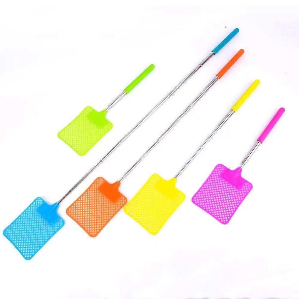 1 Pack Of Black Creative Fly Swatter Mosquito Swatter Stainless Steel Expansion Design Fly Repellent Supplies