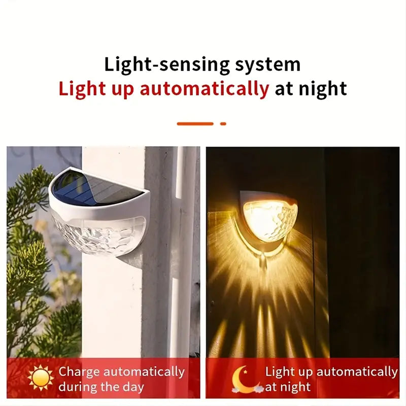 NNETM Illuminate Your Holidays: 4-Pack Solar Fence Lights for Festive Deck Decoration