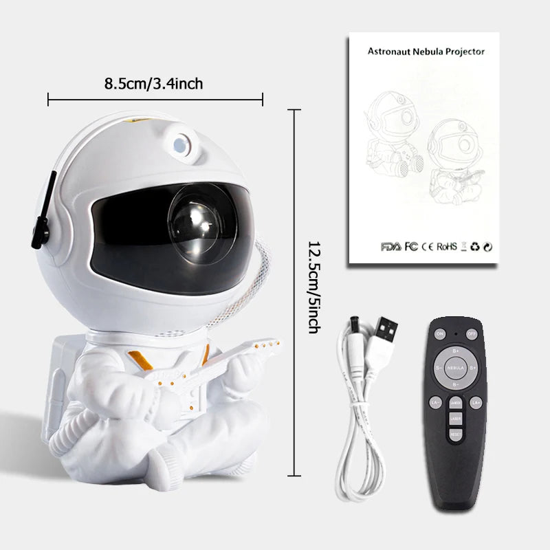LED Star Galaxies Projector Night Light Astronaut Starry Sky Bedroom Room Decor Children's Gift - LED Atmosphere Creating Lamp